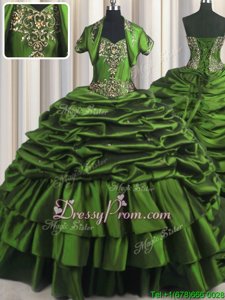 Luxury Sleeveless Brush Train Beading and Appliques and Pick Ups Lace Up Vestidos de Quinceanera