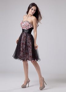 Fabulous Beaded Tulle Prom Dress Knee-length Sweetheart Print