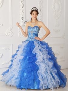 Colorful Sweetheart Sweet 15 Dresses Beading Organza Lace up Back