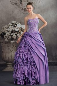 Embroidery Accent Sweetheart Quinceanera Gown with Ruffles 2014