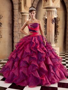Appliques and Ruffles Accent Colorful Quinceanera Dresses 2014