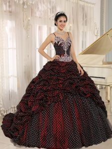 Beading Pick ups Dresses for Quinceanera with Spaghetti Straps