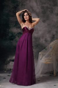 Beaded Sweetheart Empire Purple Prom Formal Dresses in Carmel CA