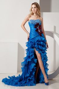 Discount Sweetheart High-low Beaded Feather Dress for Prom