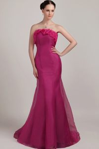 Wholesale Fuchsia Mermaid Strapless Dress for Prom online