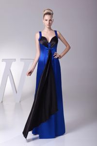 Special Straps Sweetheart Prom Gown Beading in Black and Blue