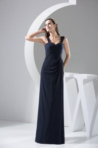 Romantic Wide Straps Sweetheart Floor-length Prom Gown Dress