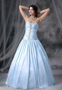 Hot Light Blue Sweetheart Beaded Prom Dress in Warwickshire