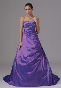 A-line Strapless Beaded Prom Dress for Girls Colors to Choose