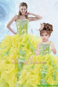 Dynamic Floor Length Ball Gowns Sleeveless Multi-color 15th Birthday Dress Lace Up