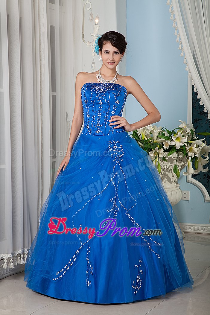 A Line Strapless Sequin Sea Blue Dress For Quinceanera There May Be A Slight Color Difference Between The Picture Online And Finished Dress This Is Not An Error 2 Returning Exchanging Wastes