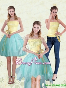 Exclusive Strapless High Low 2015 Prom Skirts with Bowknot