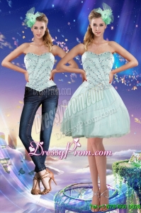 Classical Sweetheart Beading 2015 Prom Skirts in Apple Green