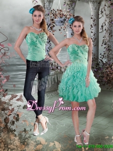The Super Hot 2015 Sweetheart Prom Skirts with Beading and Ruffles