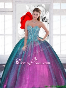 2015 Wonderful Sweetheart Quinceanera Dresses with Beading