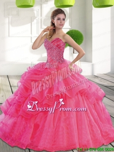 Fabulous Sweetheart 2015 Spring Quinceanera Dresses with Beading