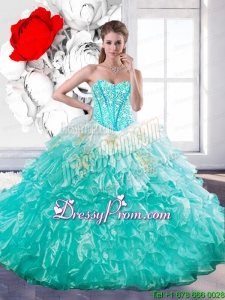 Discount Sweetheart Ball Custom Made Quinceanera Dresses with Beading and Ruffles