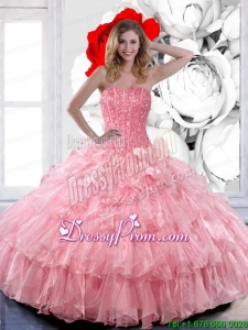 Stylish Sweetheart 2015 Quinceanera Dresses with Ruffled Layers