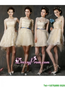 New Arrivals A Line Short Dama Dress in Champagne