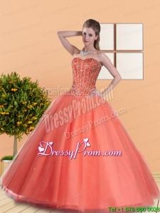 2015 Exclusive Ball Gown Quinceanera Gowns with Beading