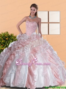 2015 Fabulous Sweetheart Quinceanera Dresses with Beading and Ruffles