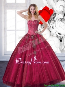 Sweetheart 2015 Exclusive Quinceanera Gowns with Beading and Appliques