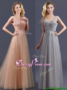 New Arrivals Empire Floor Length Prom Dress with Appliques