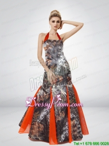 Beautiful Mermaid Halter Top 2015 Camo Prom Dresses