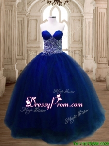 New Arrivals Beaded Tulle Quinceanera Dress in Royal Blue