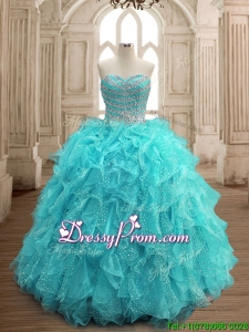 Hot Sale Big Puffy Sweet 16 Dress with Beading and Ruffles