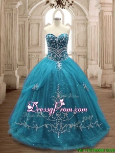 New Arrivals Big Puffy Sweet 16 Dress in Teal