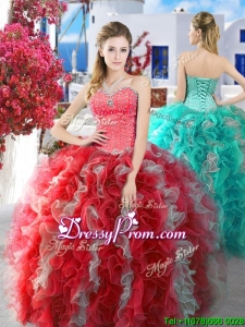 Gorgeous Really Puffy Sweet 16 Dress with Beading and Ruffles