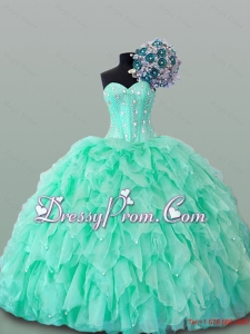 2015 Wonderful Sweetheart Quinceanera Dresses with Beading and Ruffles