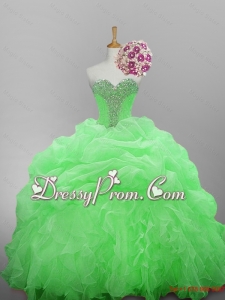 Affordable Beaded Quinceanera Dresses in Organza for 2015