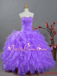 2015 Summer Ball Gown Sweetheart Beading Quinceanera