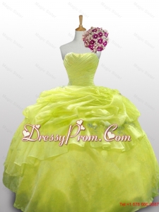 2015 Popular Paillette and Beaded Quinceanera Dresses in Organza