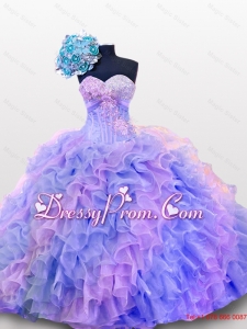 Beaded and Sequins Sweetheart Quinceanera Dresses for 2015