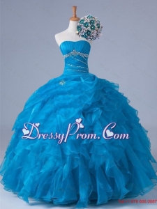 Beading and Ruffles Strapless Quinceanera Dresses for 2015