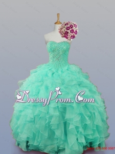 Classical Sweetheart Quinceanera Dresses with Beading and Ruffles