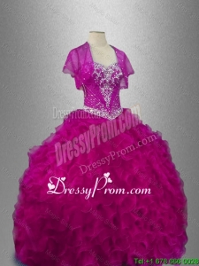 Ruffles Sweetheart New Style Quinceanera Dresses with Beading