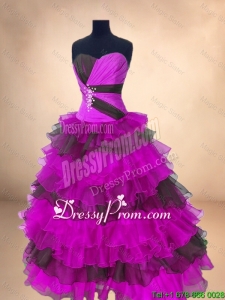 Perfect Ball Gown Floor Length Quinceanera Gowns in Multi Color