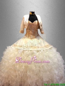 Popular Sweetheart Quinceanera Dresses with Beading and Ruffles