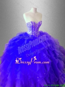 Luxurious Ball Gown Ruffles and Beaed Sweet 16 Dresses