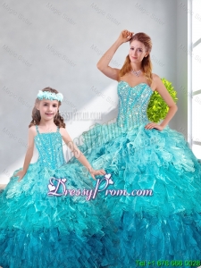 2016 Spring Beautiful Ball Gown Sweetheart Macthing Sister Dresses in Multi Color