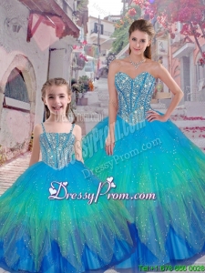 Classical Beaded Ball Gown Macthing Sister Dresses with Sweetheart