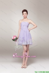 New Style Strapless Prom Gowns 2015 with Mini Length