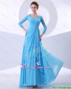 Gorgeous Beading Aqua Blue Prom Dresses in 2016