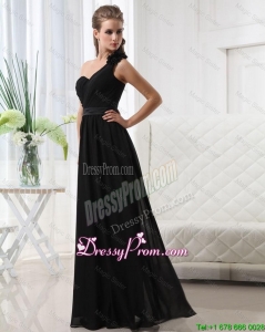 Best Empire One Shoulder Prom Dresses with Belt