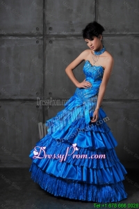 Discount A Line Sweetheart Prom Dresses 2016 with Ruffled Layers