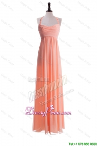 2016 Halter Top Long Prom Dresses in Watermelon On Sale